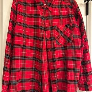 Time and Tru Red Plaid Shirt